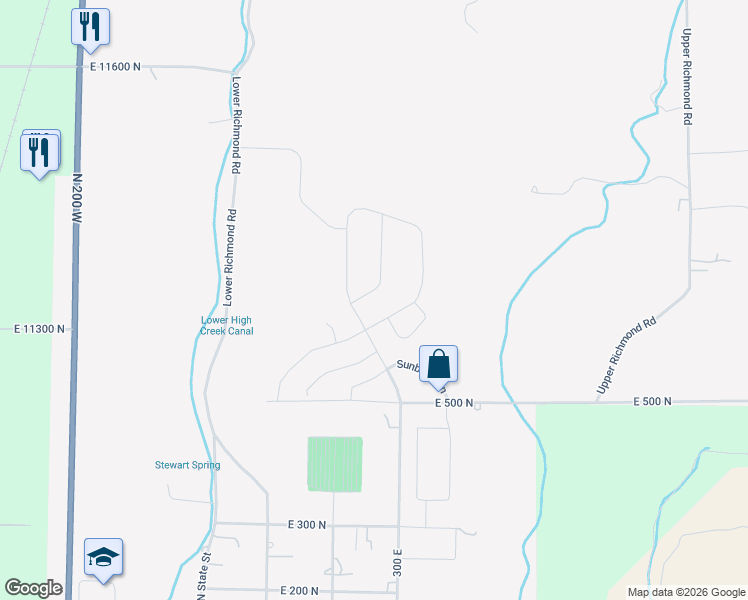 map of restaurants, bars, coffee shops, grocery stores, and more near 646 Cherry Ridge Lane in Richmond