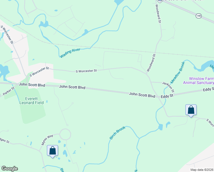 map of restaurants, bars, coffee shops, grocery stores, and more near 30 John Scott Boulevard in Taunton
