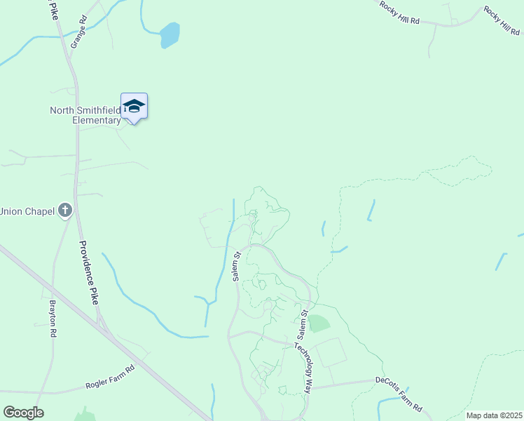 map of restaurants, bars, coffee shops, grocery stores, and more near 900 Salem Street in Smithfield