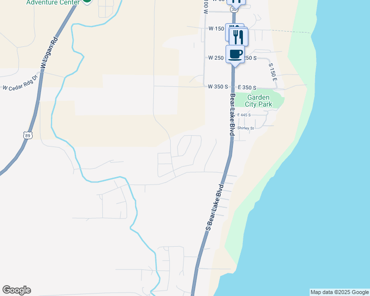 map of restaurants, bars, coffee shops, grocery stores, and more near 573 Aspen Drive in Garden City