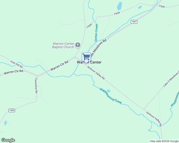 map of restaurants, bars, coffee shops, grocery stores, and more near Warren Center Road in Bradford