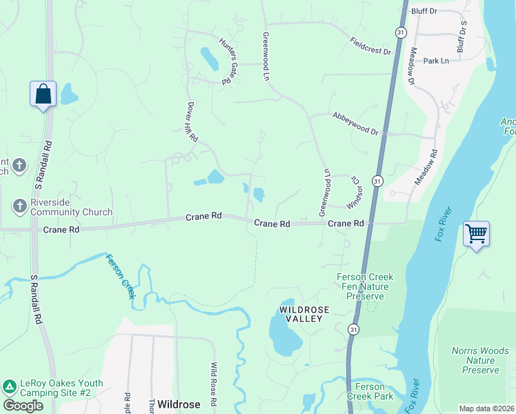 map of restaurants, bars, coffee shops, grocery stores, and more near 4N675 Old Farm Road in St. Charles