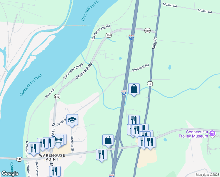 map of restaurants, bars, coffee shops, grocery stores, and more near 37 Pleasant Road in Enfield