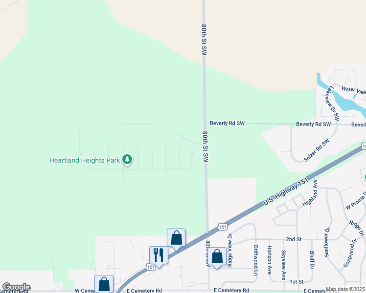 map of restaurants, bars, coffee shops, grocery stores, and more near 1502 Applewood Dr in Fairfax