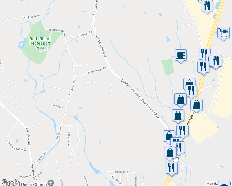 map of restaurants, bars, coffee shops, grocery stores, and more near 49 Delphis A Monast Junior Way in North Attleborough