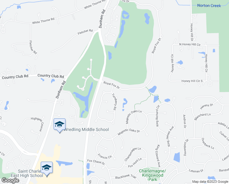 map of restaurants, bars, coffee shops, grocery stores, and more near 3117 Turnberry Road in St. Charles