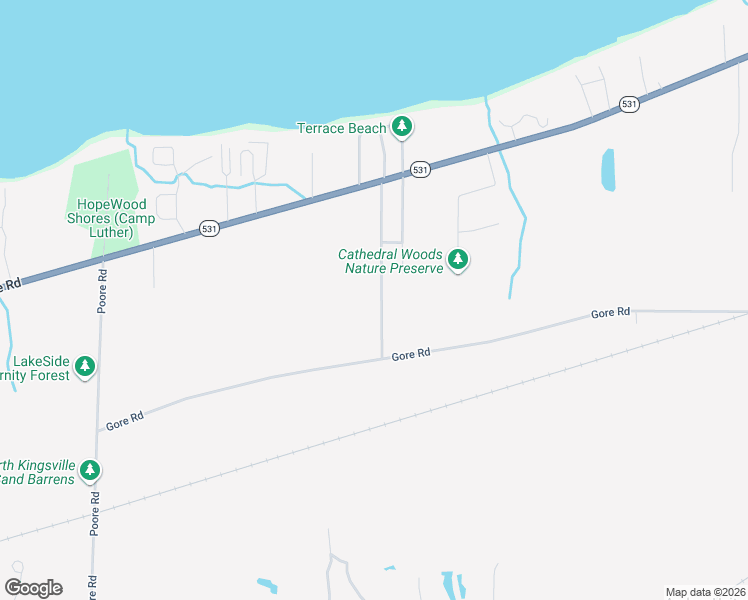 map of restaurants, bars, coffee shops, grocery stores, and more near 7737 Pennsylvania Avenue in Conneaut