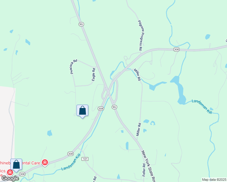 map of restaurants, bars, coffee shops, grocery stores, and more near 400 New York 308 in Rhinebeck