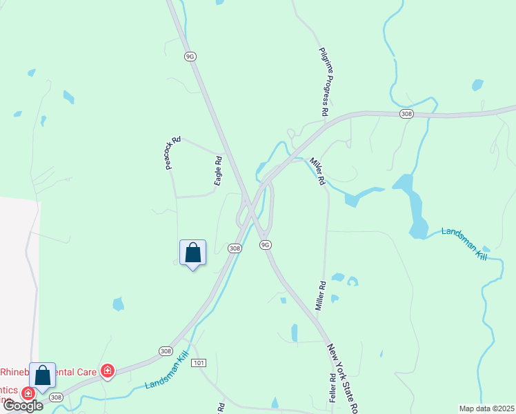 map of restaurants, bars, coffee shops, grocery stores, and more near 400 New York 308 in Rhinebeck