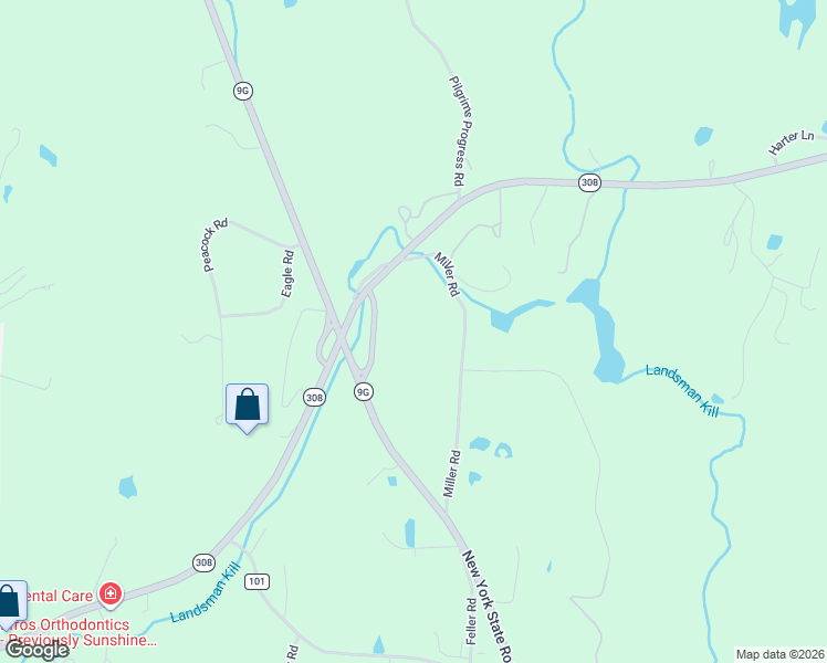 map of restaurants, bars, coffee shops, grocery stores, and more near 85 Miller Road in Rhinebeck