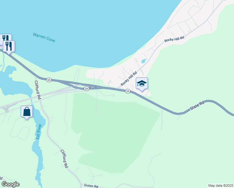 map of restaurants, bars, coffee shops, grocery stores, and more near 238 Warren Avenue in Plymouth