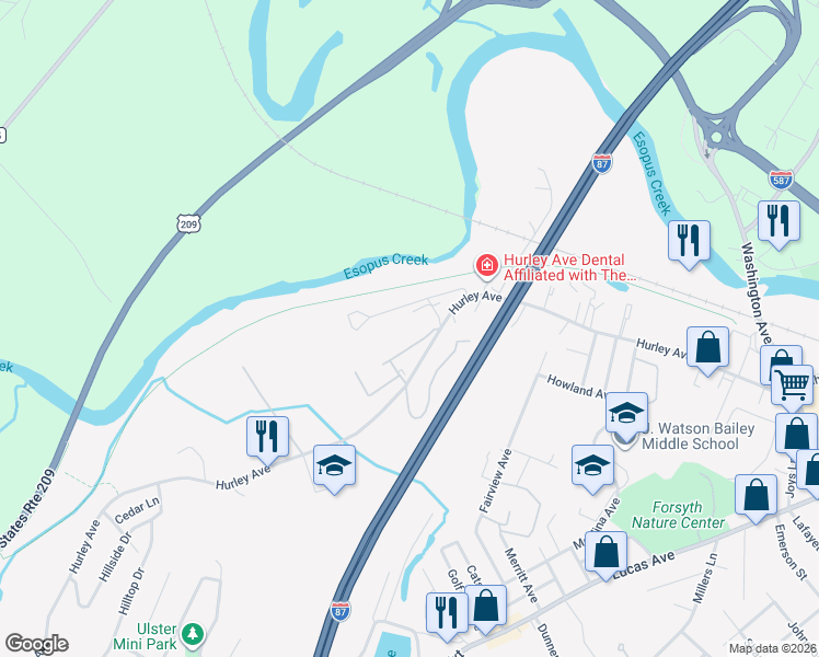 305 Hurley Avenue, Kingston NY Walk Score