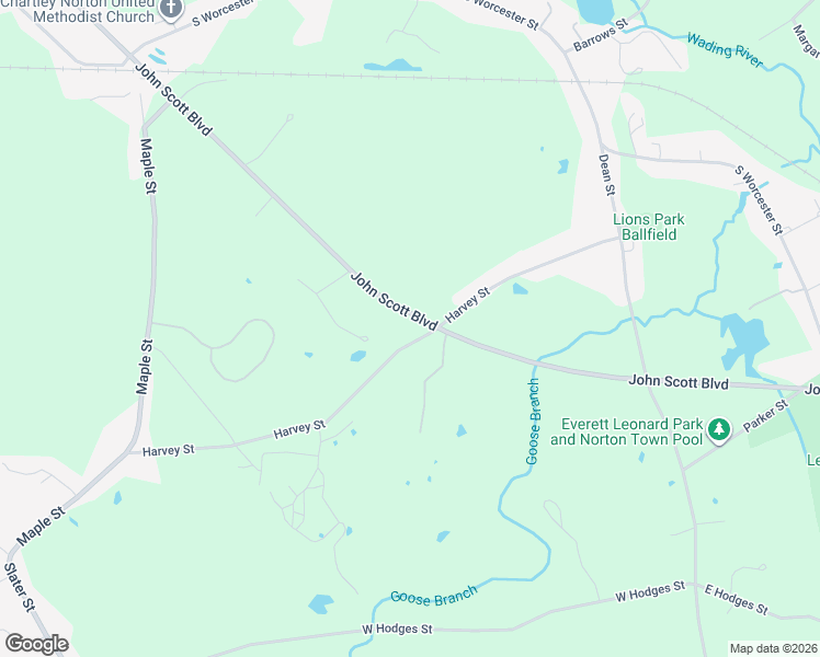 map of restaurants, bars, coffee shops, grocery stores, and more near 169 John Scott Boulevard in Norton