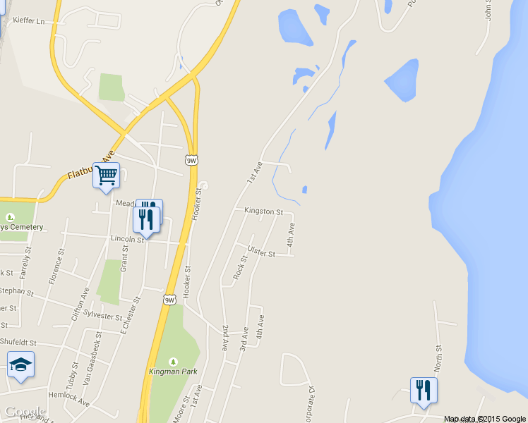 map of restaurants, bars, coffee shops, grocery stores, and more near Kingston St in Kingston