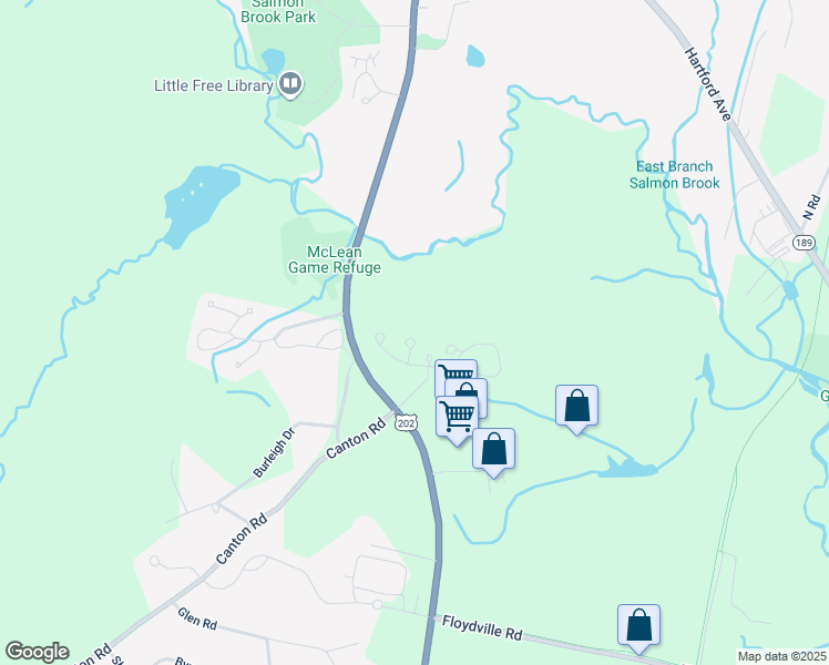 map of restaurants, bars, coffee shops, grocery stores, and more near 13 Hunter's Ridge Road in Granby