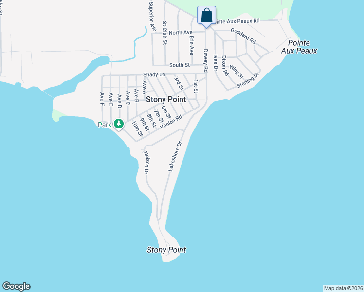 map of restaurants, bars, coffee shops, grocery stores, and more near 3926 Lakeshore Drive in Stony Point
