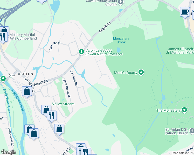 map of restaurants, bars, coffee shops, grocery stores, and more near 26 Will Croft Street in Cumberland