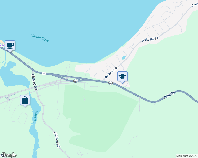 map of restaurants, bars, coffee shops, grocery stores, and more near 238 Warren Avenue in Plymouth