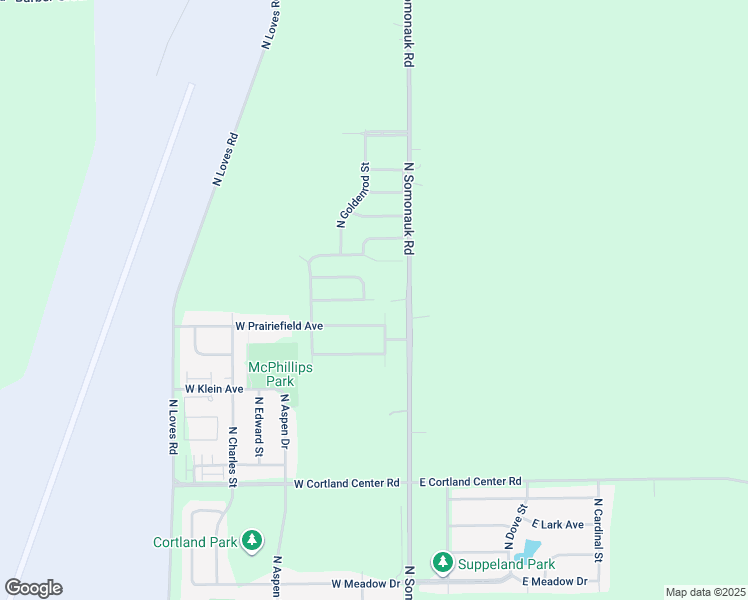 map of restaurants, bars, coffee shops, grocery stores, and more near 39 West Prairiefield Avenue in Cortland