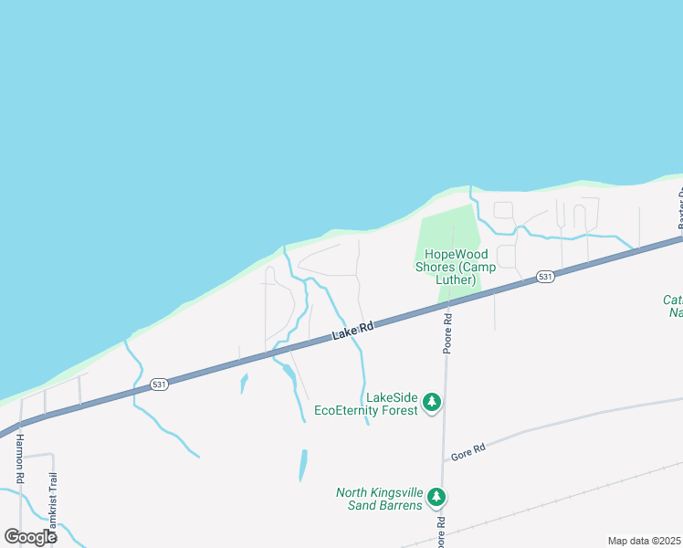 map of restaurants, bars, coffee shops, grocery stores, and more near 3745 Lancashire Drive in Conneaut