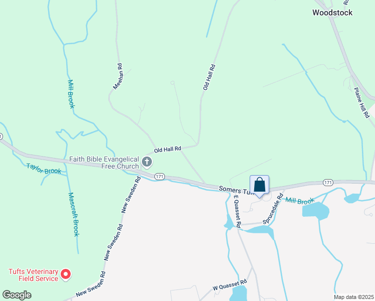 map of restaurants, bars, coffee shops, grocery stores, and more near 10 West View Drive in Woodstock