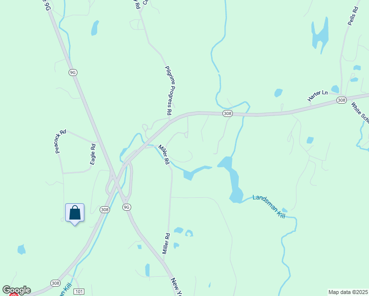 map of restaurants, bars, coffee shops, grocery stores, and more near 98 Miller Road in Rhinebeck