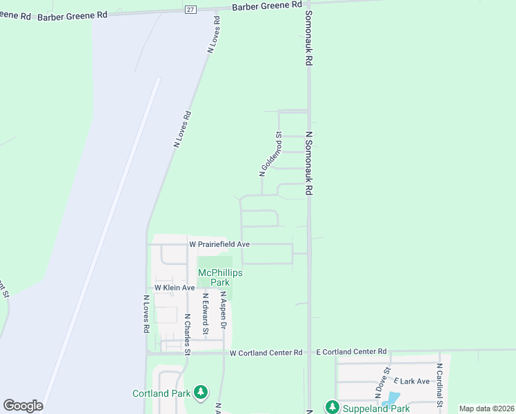 map of restaurants, bars, coffee shops, grocery stores, and more near 87 West Crabapple Avenue in Cortland