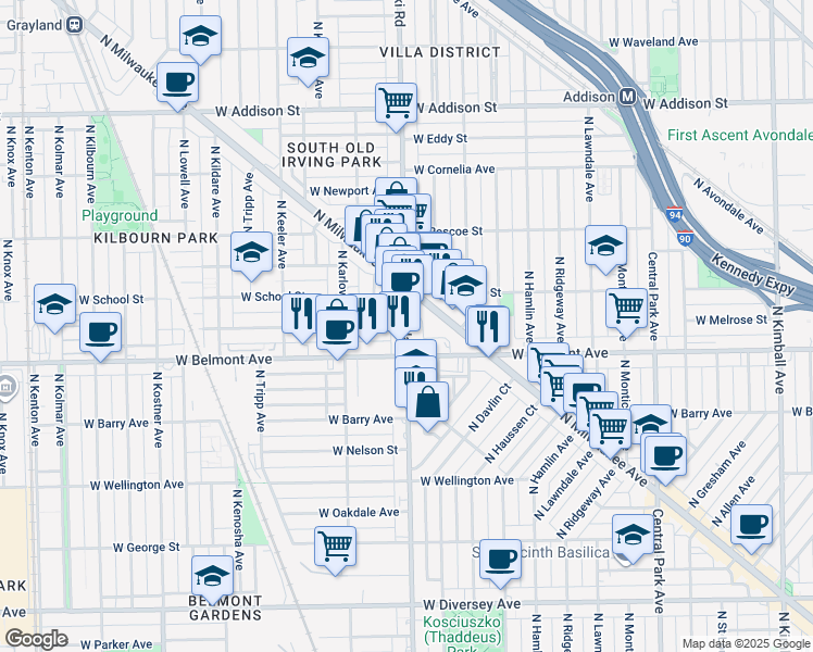 N Pulaski Rd & W Melrose St, Chicago IL Walk Score