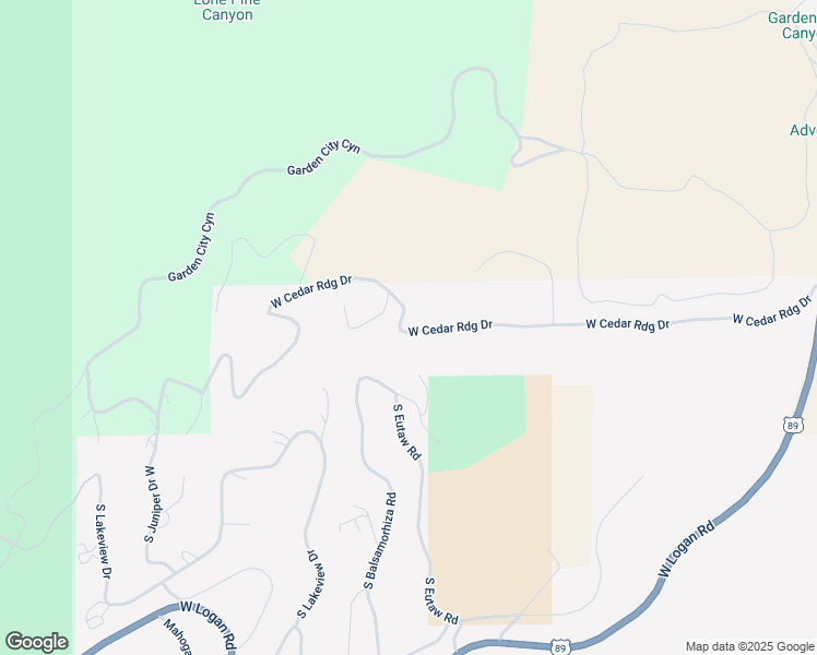 map of restaurants, bars, coffee shops, grocery stores, and more near 1355 West Cedar Ridge Drive in Garden City