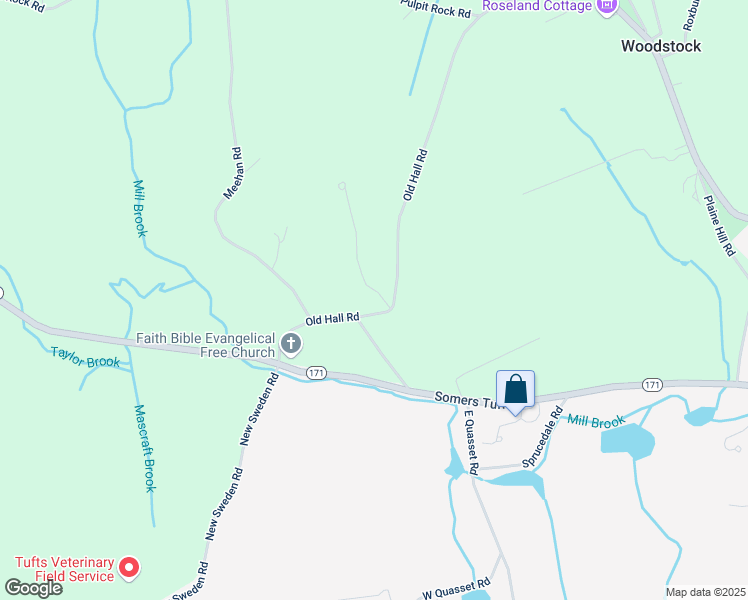 map of restaurants, bars, coffee shops, grocery stores, and more near 10 West View Drive in Woodstock