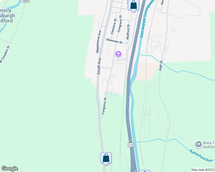 map of restaurants, bars, coffee shops, grocery stores, and more near 444 Congress Street in Bradford