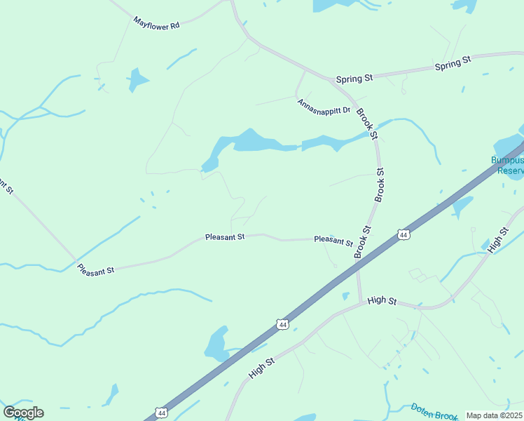 map of restaurants, bars, coffee shops, grocery stores, and more near 27 Pleasant Street in Carver
