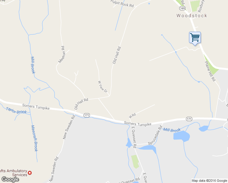 map of restaurants, bars, coffee shops, grocery stores, and more near 196 Old Hall Road in Woodstock
