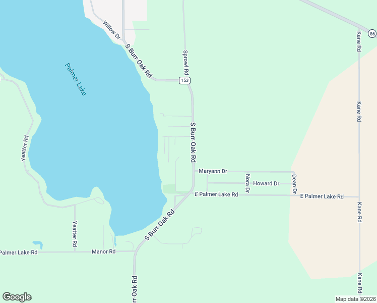 map of restaurants, bars, coffee shops, grocery stores, and more near 59118 South Burr Oak Road in Colon