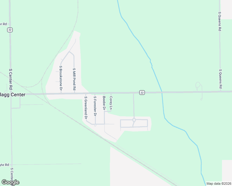 map of restaurants, bars, coffee shops, grocery stores, and more near East Flagg Road in Rochelle