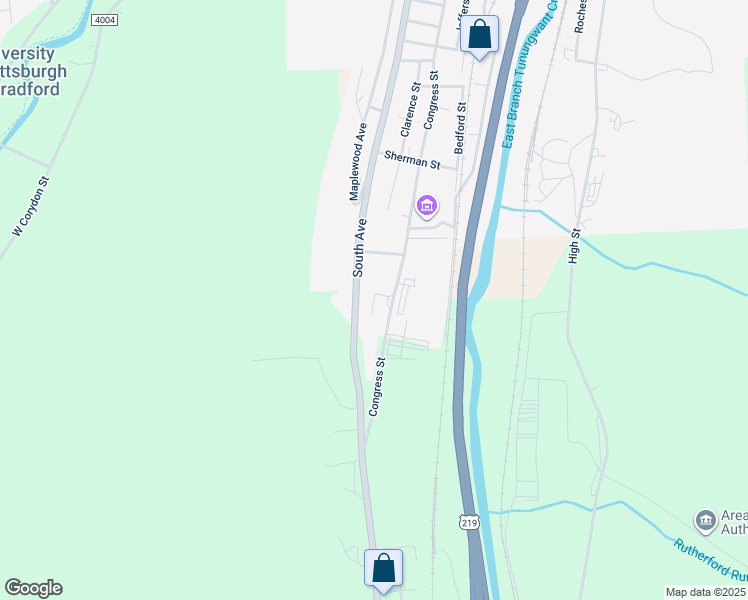 map of restaurants, bars, coffee shops, grocery stores, and more near 428-444 Congress Street in Bradford
