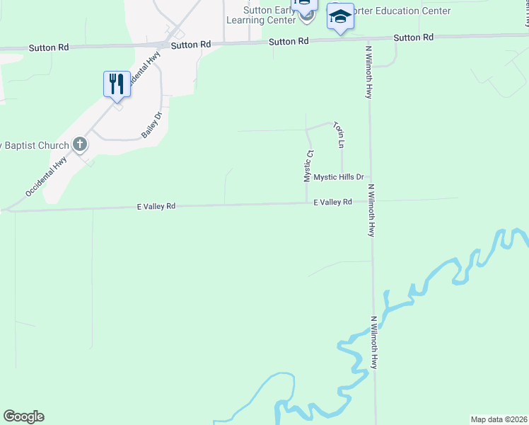 map of restaurants, bars, coffee shops, grocery stores, and more near 2605 East Valley Road in Adrian