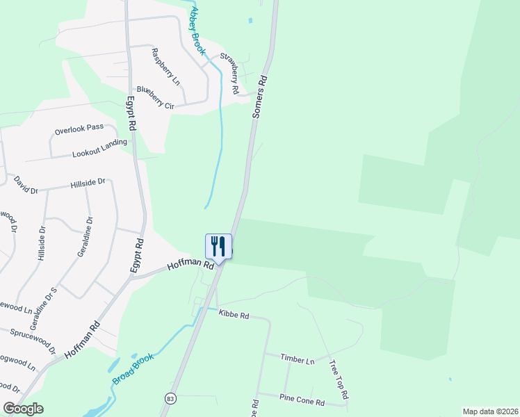 map of restaurants, bars, coffee shops, grocery stores, and more near 469 Somers Road in Ellington