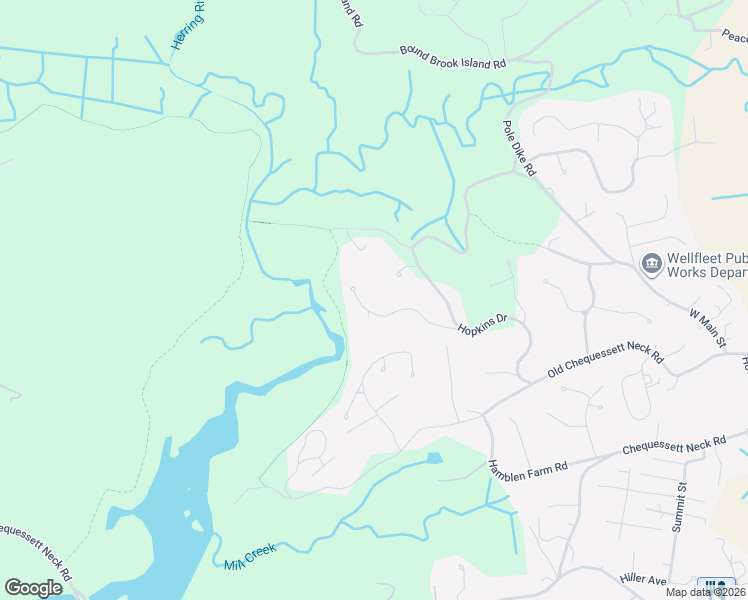 map of restaurants, bars, coffee shops, grocery stores, and more near 35 Quail Run in Wellfleet