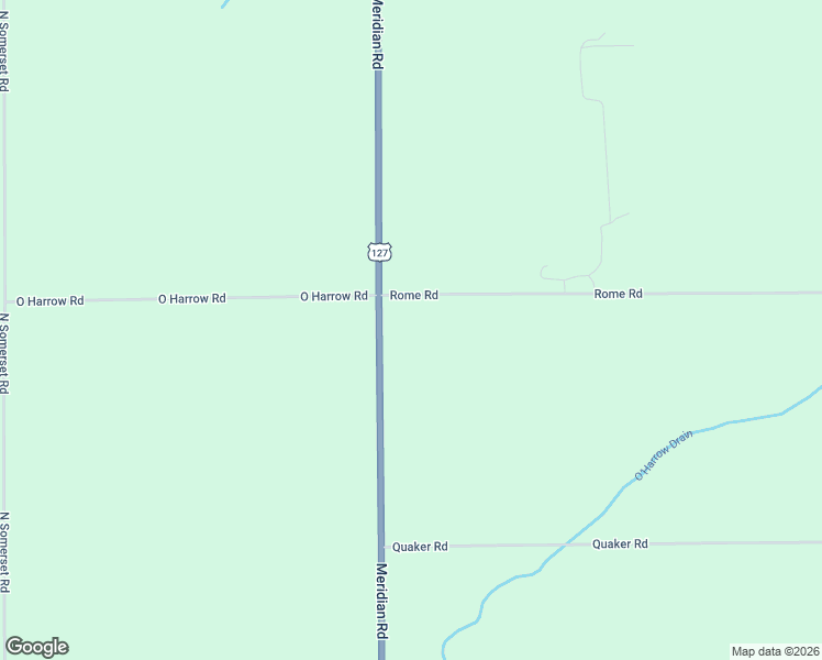 map of restaurants, bars, coffee shops, grocery stores, and more near 2951 North Meridian Road in Hudson