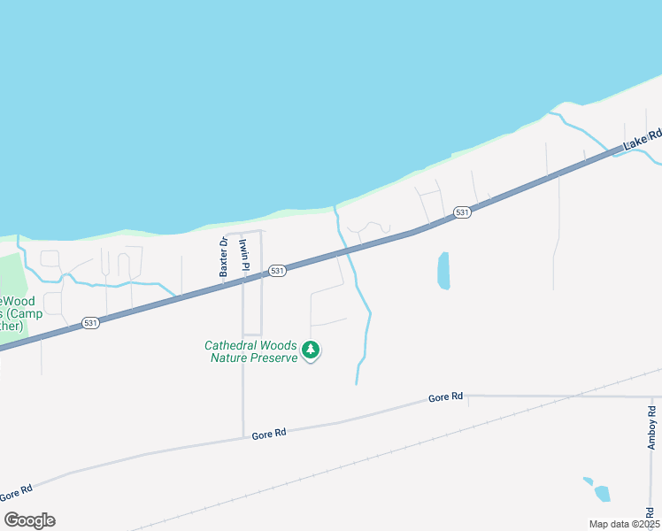 map of restaurants, bars, coffee shops, grocery stores, and more near 1595 Lake Road in Conneaut