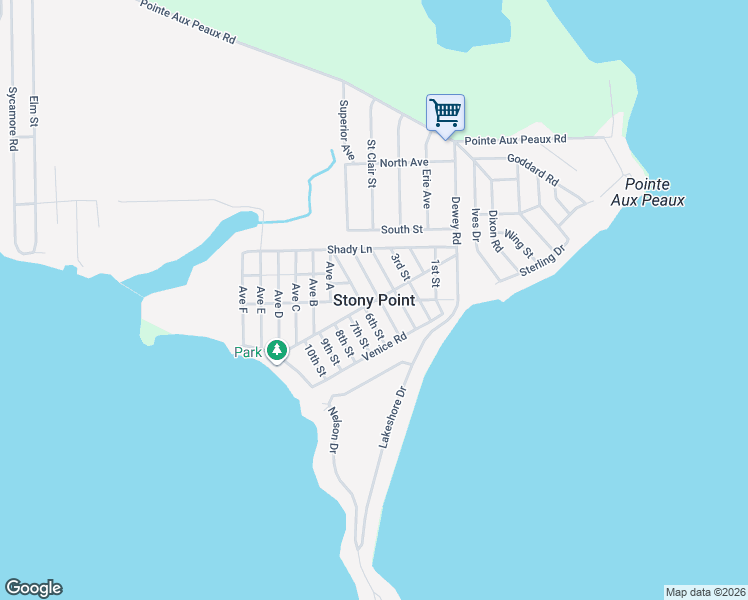 map of restaurants, bars, coffee shops, grocery stores, and more near in Stony Point