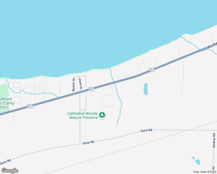 map of restaurants, bars, coffee shops, grocery stores, and more near 1595 Lake Road in Conneaut