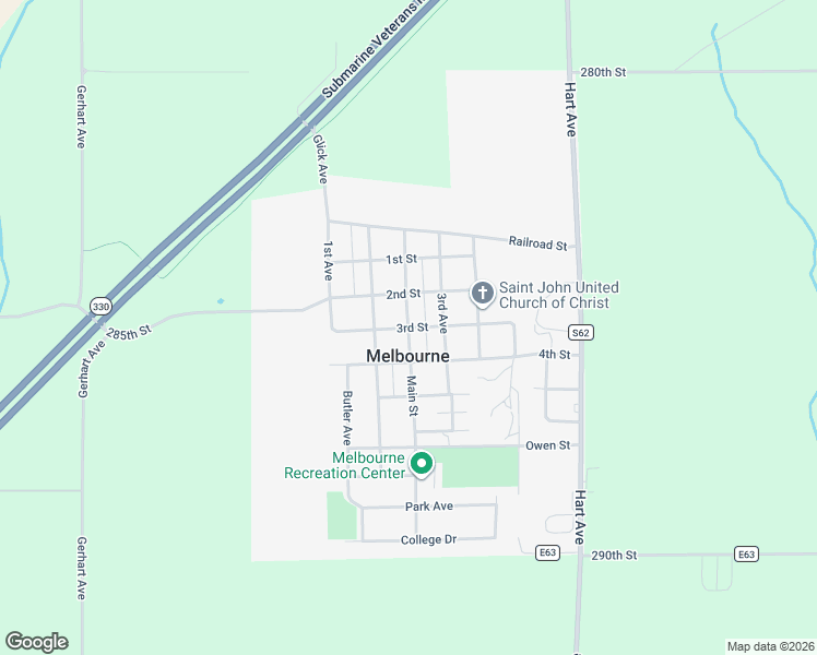 map of restaurants, bars, coffee shops, grocery stores, and more near 298 Main Street in Melbourne