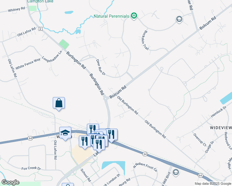 map of restaurants, bars, coffee shops, grocery stores, and more near in Campton Hills