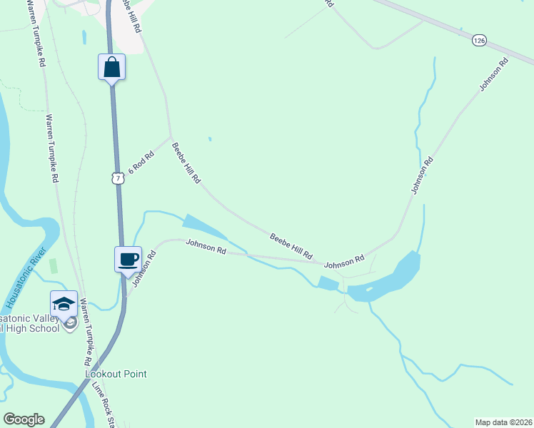 map of restaurants, bars, coffee shops, grocery stores, and more near in Canaan