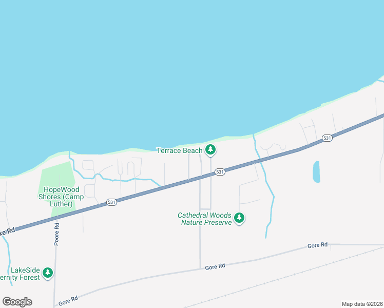 map of restaurants, bars, coffee shops, grocery stores, and more near 4210 Edgewater Dr in Conneaut