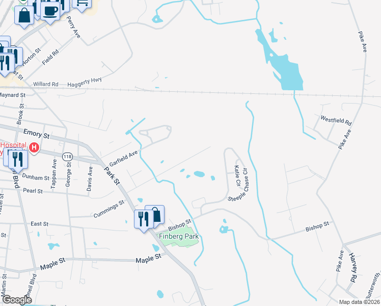map of restaurants, bars, coffee shops, grocery stores, and more near 122 Knott Street in Attleboro
