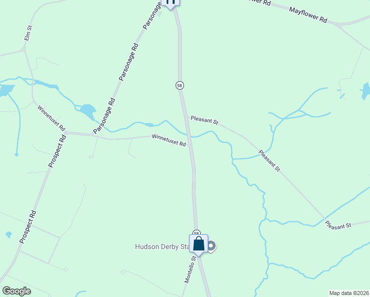 map of restaurants, bars, coffee shops, grocery stores, and more near 376 Main Street in Plympton