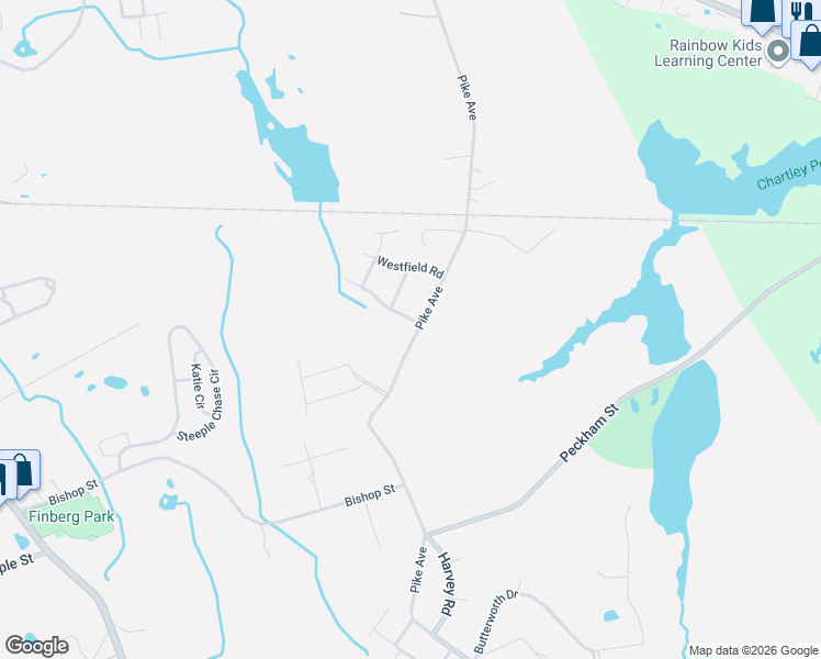 map of restaurants, bars, coffee shops, grocery stores, and more near 8 Brookside Drive in Attleboro